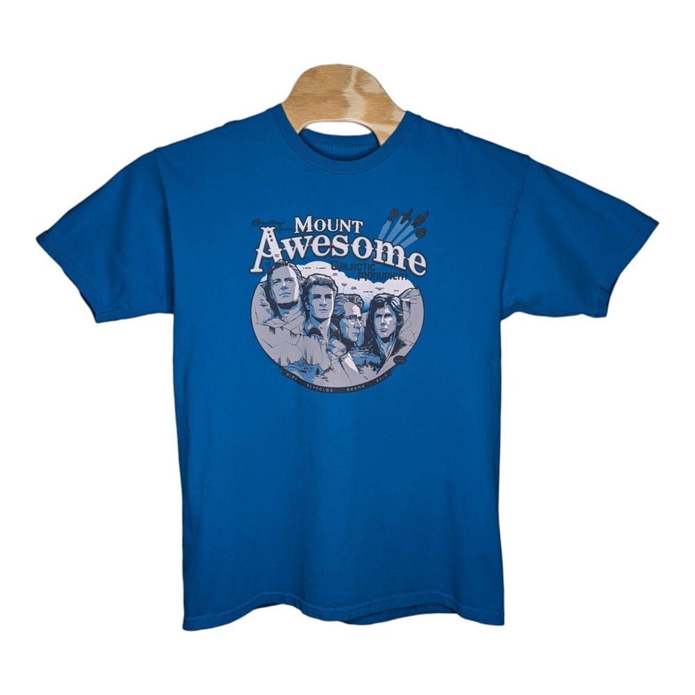 Mount Awesome Galactic Monument T Shirt Large Kirk Reynolds Adama Solo‎ Sci-Fi